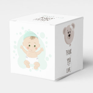 Sweet Baby and Bear Balloon Favor Box