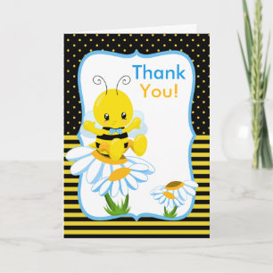 Sweet Baby Bee Boy Thank You Card