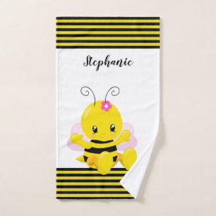Sweet Baby Bee Girl Bath Towel Set