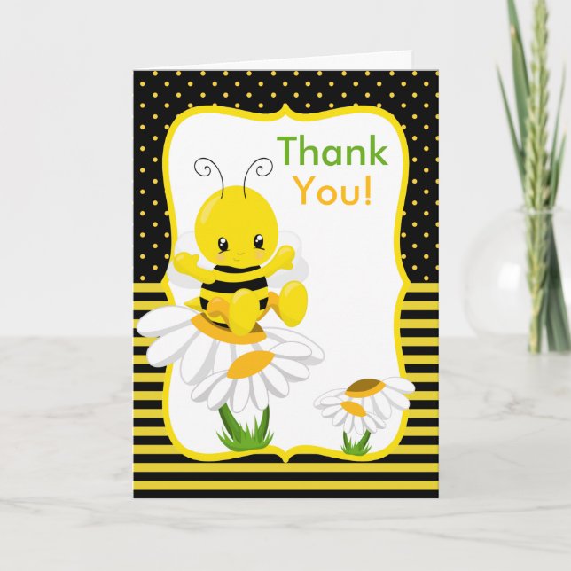 Sweet Baby Bee Thank You Card (Front)