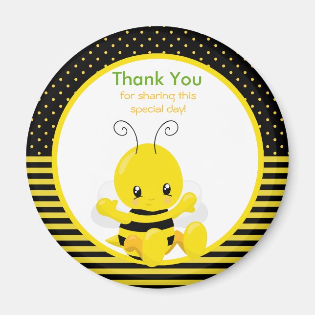 Sweet Baby Bee Thank You Magnet (Front)