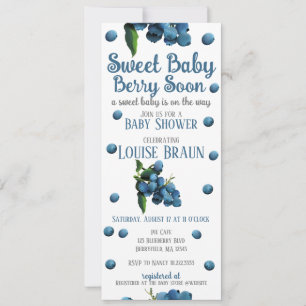 Sweet Baby Berry Soon Baby Shower Invitation