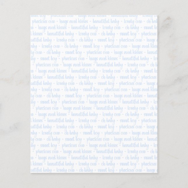 Sweet Baby Boy Blue Scrapbook Paper (Front)