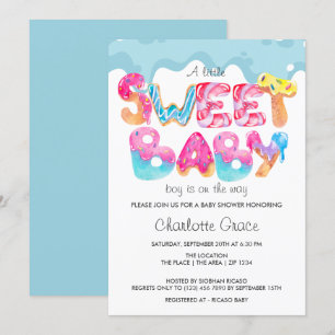 Sweet Baby Boy Is On The Way Invitation
