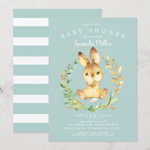 Sweet Baby Bunny Baby Shower Invitation