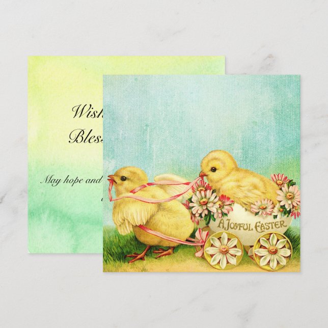 Sweet Baby Chicks Cartes de Pâques Personnaliser l (Devant / Derrière)