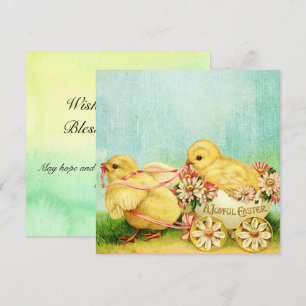 Sweet Baby Chicks Cartes de Pâques Personnaliser l