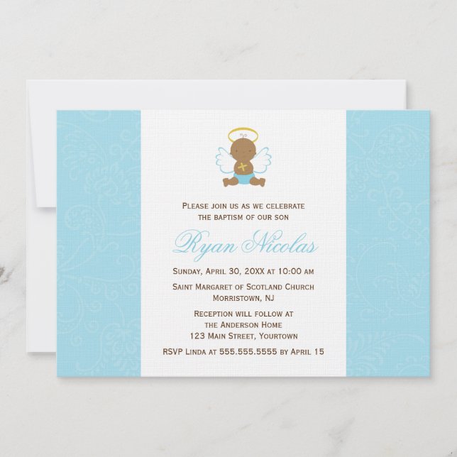 Sweet Baby Christening Invitation (Front)