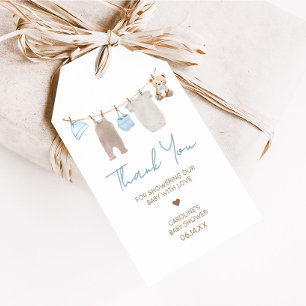 Sweet Baby Clothesline Baby Shower Favor Tags