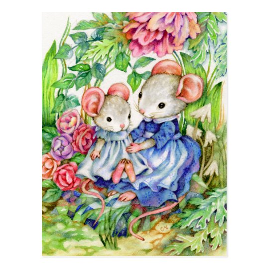 Sweet Baby - Cute Mouse Art Postcard