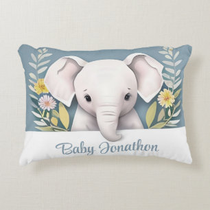 Sweet Baby Elephant Accent Pillow