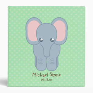 Sweet Baby Elephant Binder