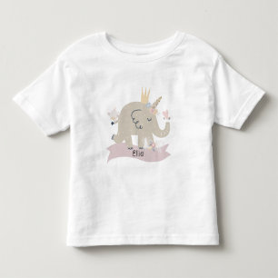 Sweet Baby Elephant Unicorn Custom Name      Toddler T-shirt