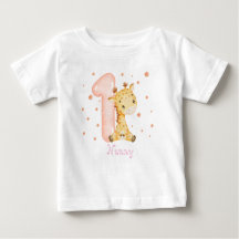 Sweet Baby Giraffe Girl First Birthday 