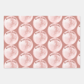 Sweet Baby Girl Baby Shower Wrapping Paper Sheet