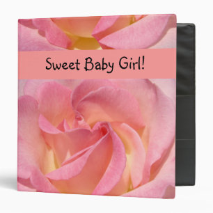 Sweet Baby Girl! binders Pink Rose Photos Memories