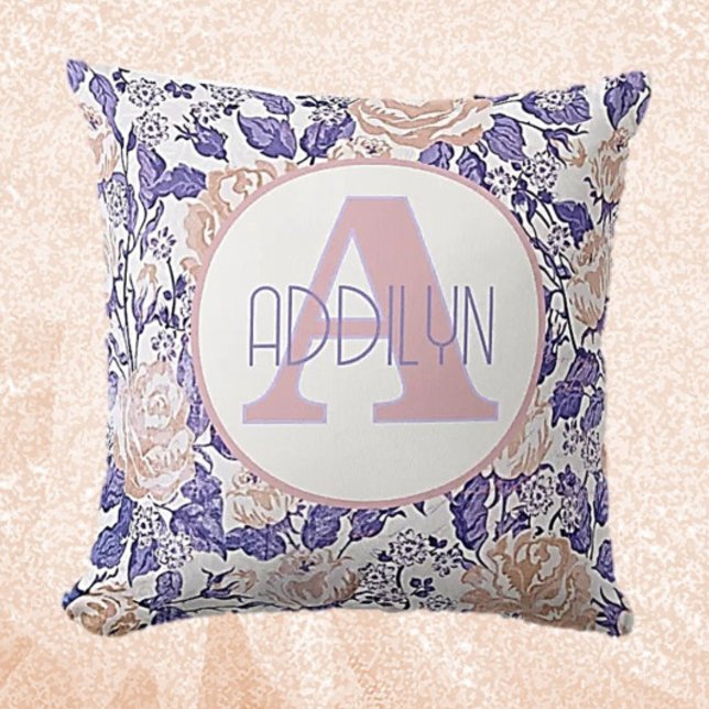 Sweet baby girl Custom floral pillow (Creator Uploaded)