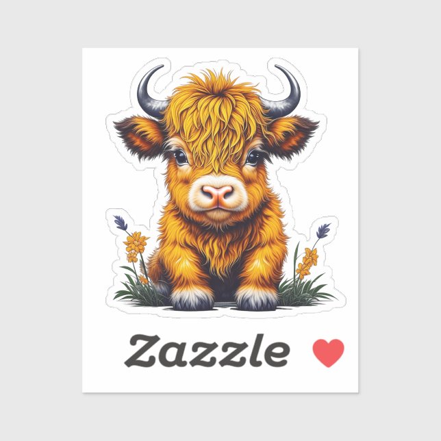 Sweet Baby Highland Cow (Sheet)