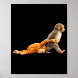 Sweet baby monkey punch fighter monkey meme poster