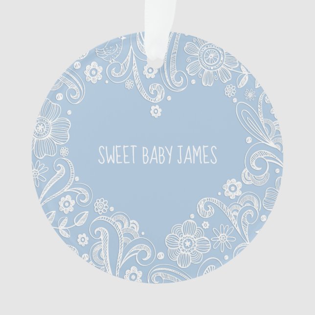 Sweet Baby Nom du garçon Faire-part de naissance K (devant)