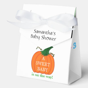 Sweet Baby Orange Pumpkin Baby Shower ABC Favor Box