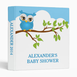 Sweet Baby Owl Boy Photo Album Binder