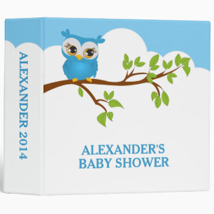 Sweet Baby Owl Boy Photo Album Binder