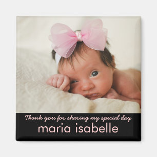 Sweet Baby Photo Keepsake Thank You Magnet