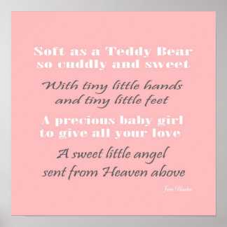 Sweet Baby pink nursery wall art baby decor