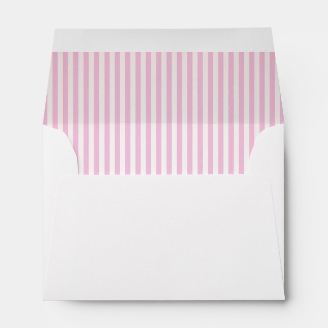 Sweet Baby Pink Stripe Lined Envelopes (Back (Bottom))