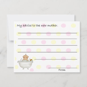 Sweet Baby Shower Advice Cards