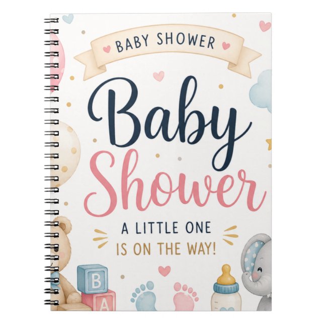 Sweet Baby Shower Celebration Notebook (Front)