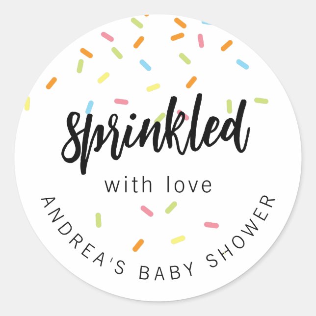 Sweet Baby Sprinkle Classic Round Sticker (Front)