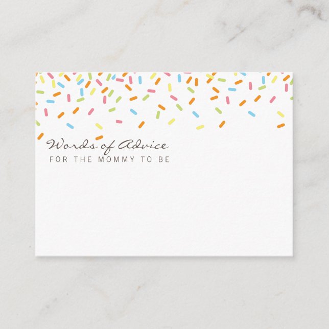 Sweet baby Sprinkle maman Conseils Cartes (Devant)