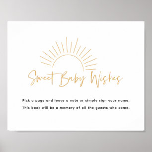 Sweet Baby Wishes Boho Sunshine Poster
