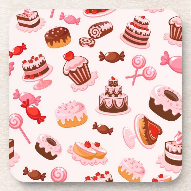 Sweet background coaster (Front)