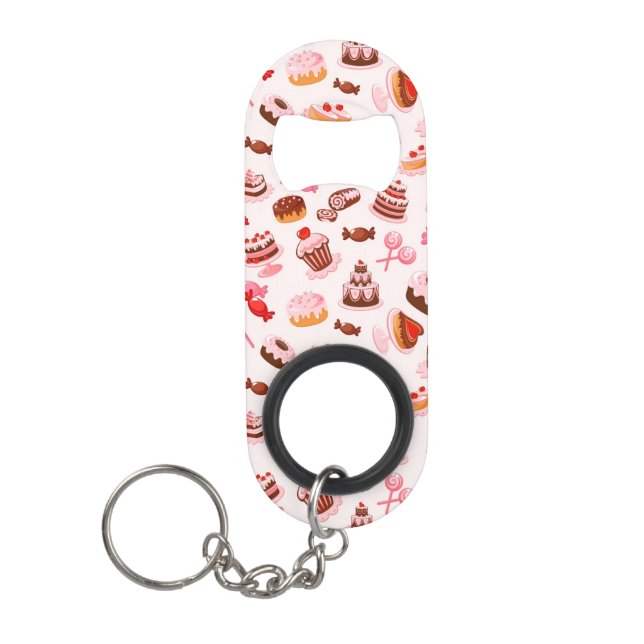 Sweet background keychain bottle opener (Front)