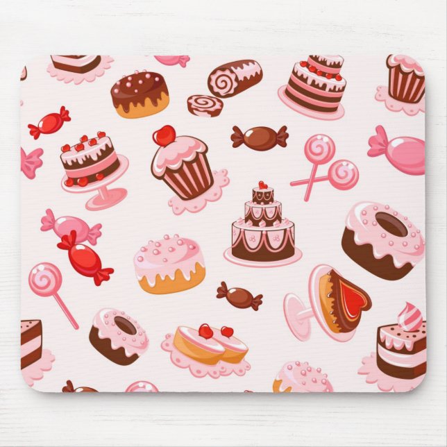 Sweet background mouse pad (Front)
