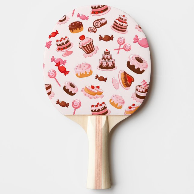 Sweet background ping pong paddle (Front)