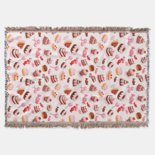 Sweet background throw blanket