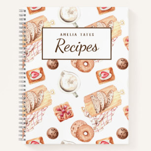 Sweet Baked Pastries Customizable Recipe Book