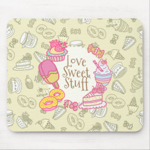 Sweet Bakery and Drinks Green Mouse Pad