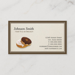 Sweet Bakery Doughnuts Baker - Simple Professional Business Card