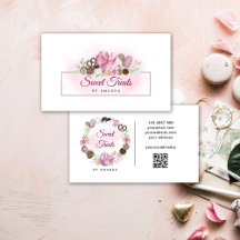 Sweet Bakery QR-Code Business Card