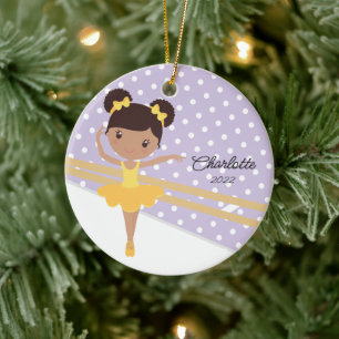 Sweet Ballerina Ballet Dance Christmas Ceramic Orn Ornament