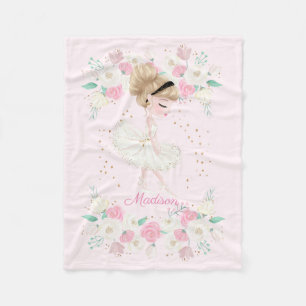 Sweet Ballerina Personalized Fleece Blanket