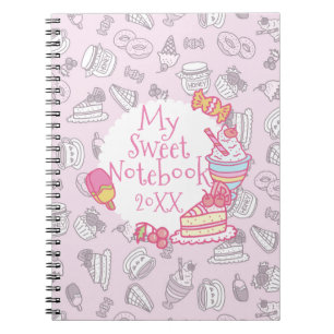 Sweet Barkery and Drinks Pink Notebook