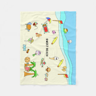 SWEET BEACH FLEECE BLANKET