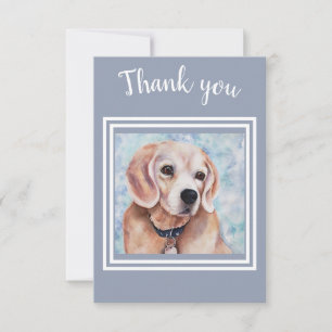 Sweet Beagle Puppy Thank You Card