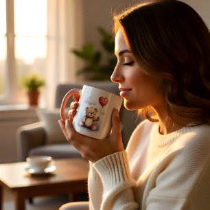 Sweet Bear Heart Balloon I Love My Mom Mug